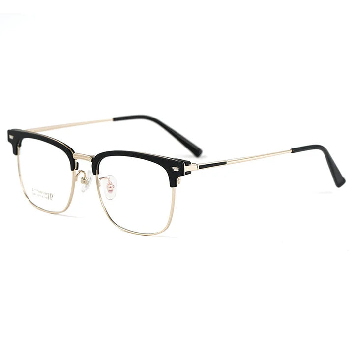 Hotochki Unisex Full Rim Oval Square Tr 90 Titanium Eyeglasses 232122