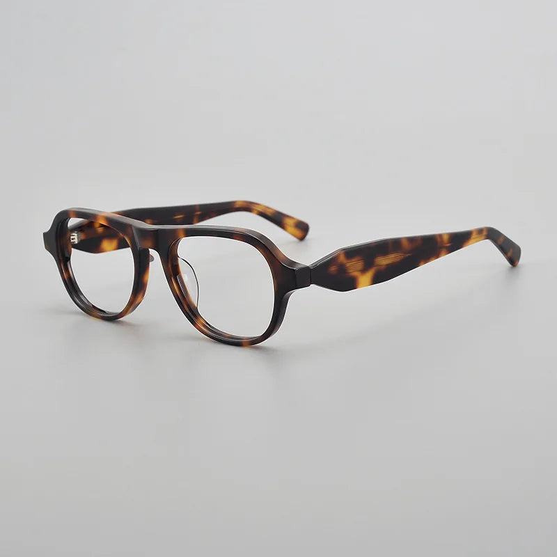 Black Mask Unisex Full Rim Oval Brow Line Acetate Eyeglasses 95001 Full Rim Black Mask Tortoise