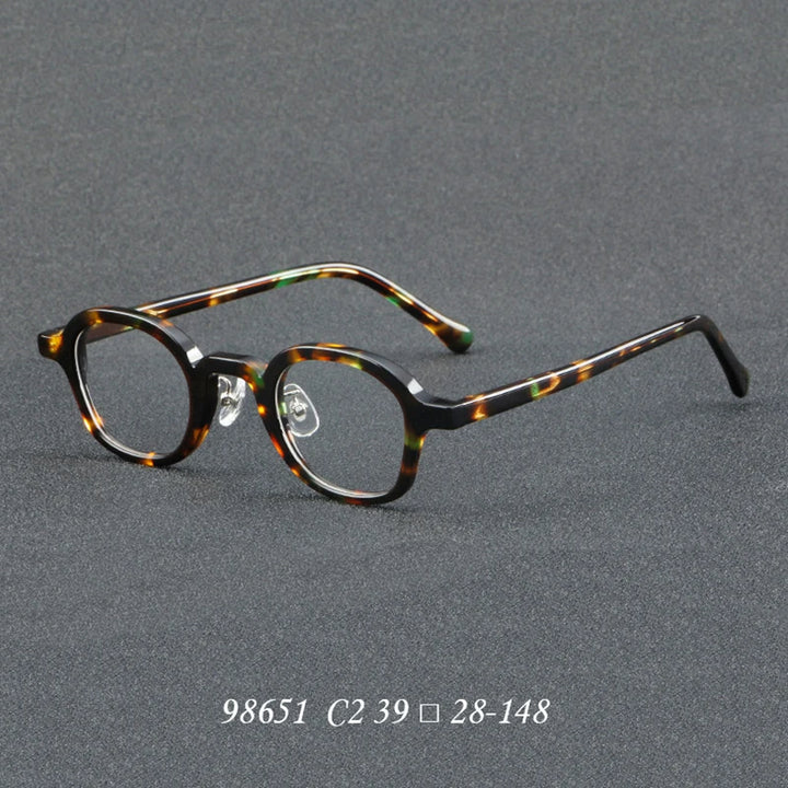 Nobler Unisex Full Rim Round Acetate Eyeglasses 98651 Full Rim Nobler C2  