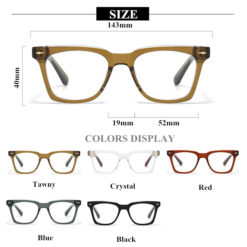 Black Mask Unisex Full Rim Square Acetate Eyeglasses 401952 Full Rim Black Mask   