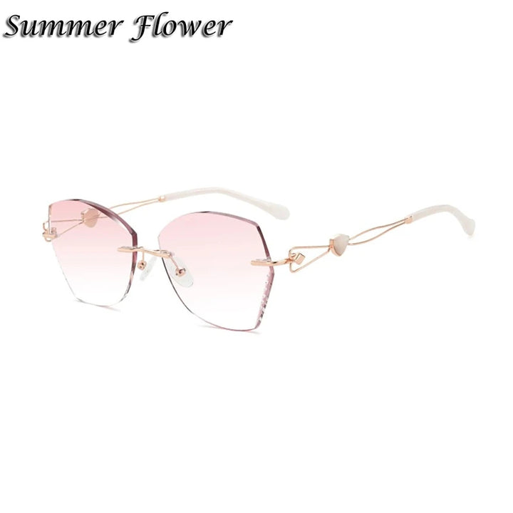 Summer Flower Women's Rimless Butterly Titanium Eyeglasses 706141
