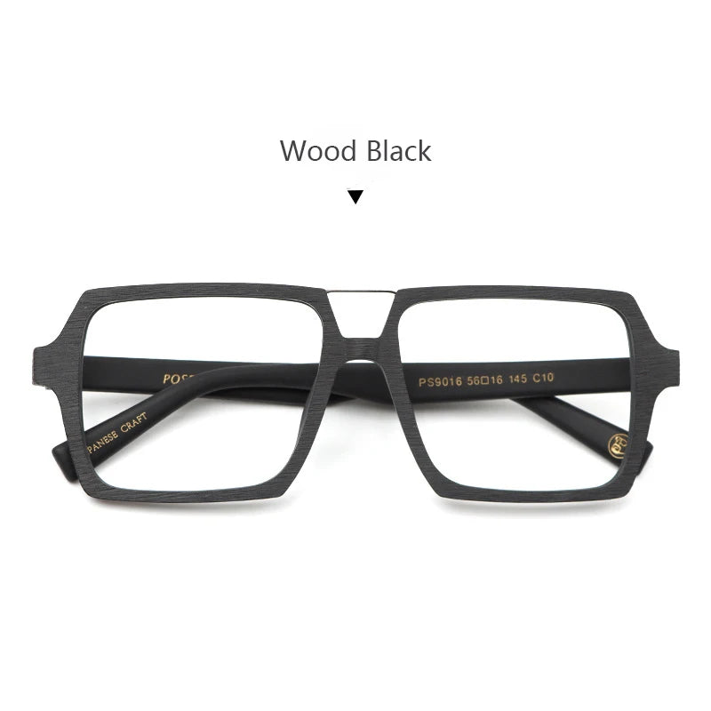 Hdcrafter Men's Full Rim Square Double Bridge Acetate Eyeglasses 696016