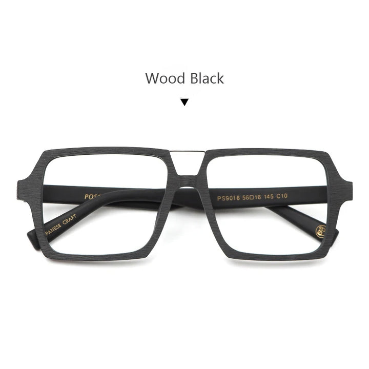 Hdcrafter Men's Full Rim Square Double Bridge Acetate Eyeglasses 696016