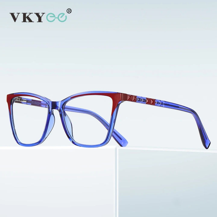 Vicky Unisex Full Rim Square Tr 90 Stainless Steel Reading Glasses 2116 Reading Glasses Vicky   