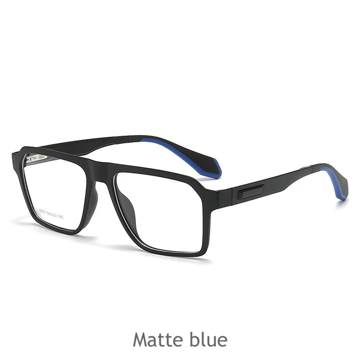 KatKani Unisex Full Rim Square Tr 90 Eyeglasses 6810 Full Rim KatKani Eyeglasses Matte blue  