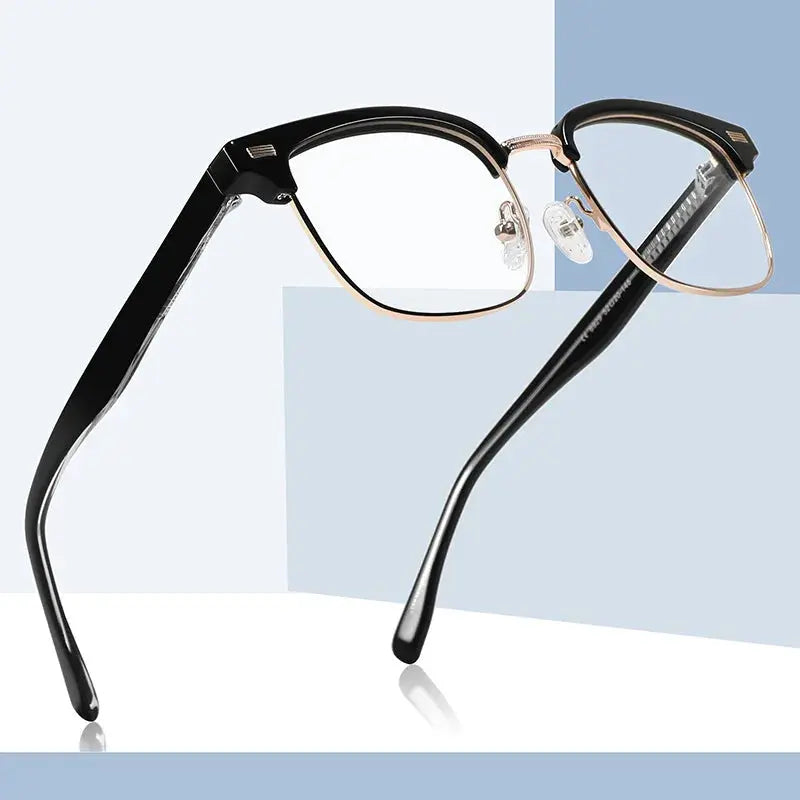 Hdcrafter Unisex Semi Rim Square Tr 90 Acetate Frames 892900 FuzWeb