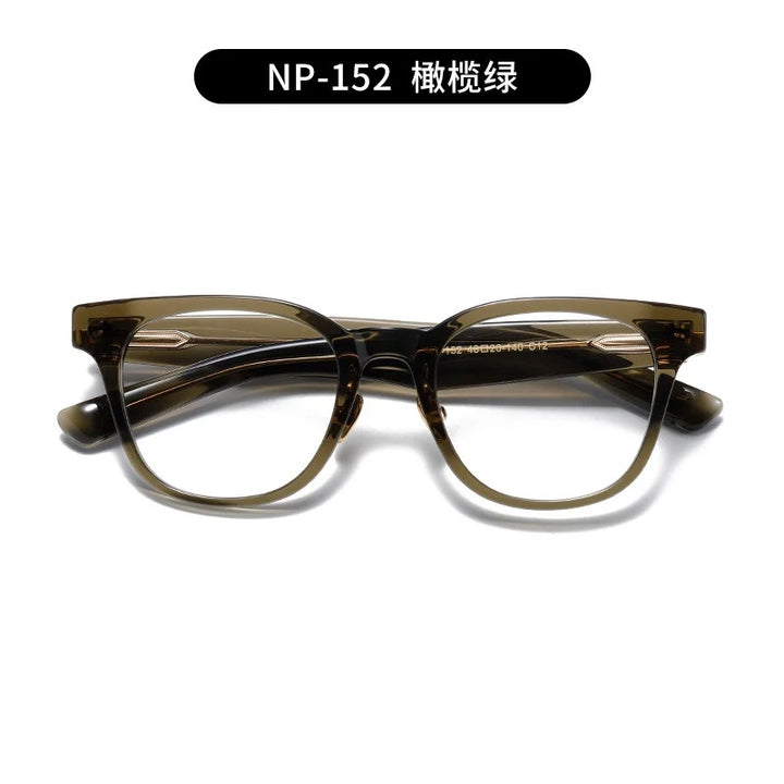 Nobler Unisex Full Rim Square Thick Temple Acetate Eyeglasses N152 Full Rim Nobler C12  