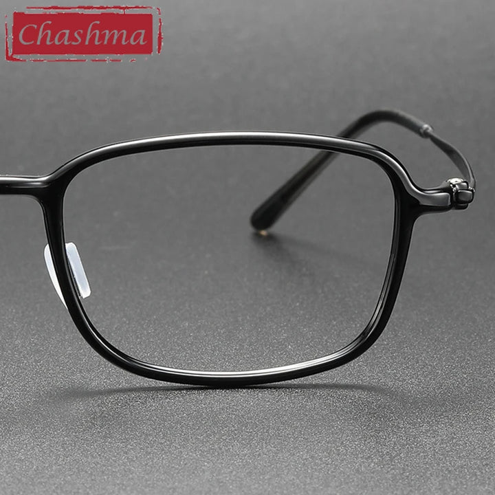 Chashma Unisex Full Rim Square Ultem Titanium Eyeglasses 8632 Full Rim Chashma   