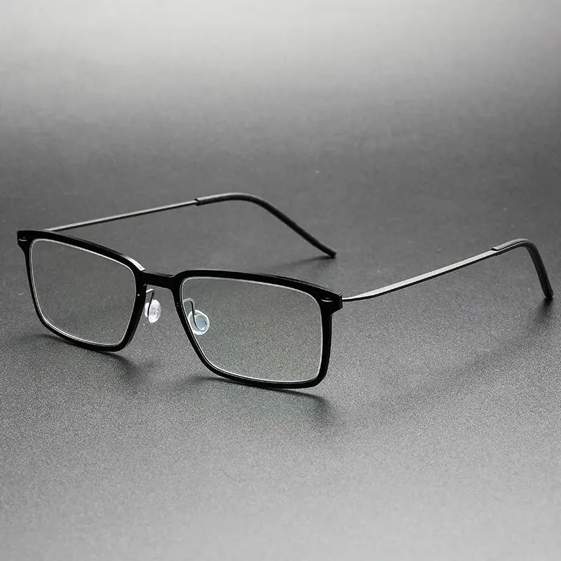 Bobbie Full Rim 652800 Unisex Square Acetate Screwless Titanium Frames FuzWeb