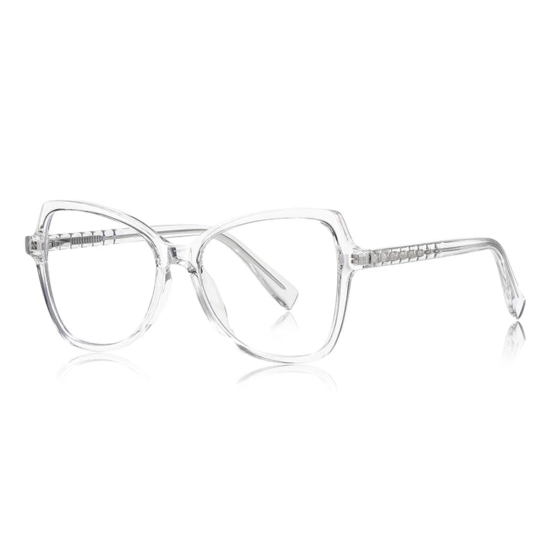 Vicky Womens Full Rim Cat Eye Square Plastic Reading Glasses 2137 Reading Glasses FuzWeb  PFD2137-C2 0 