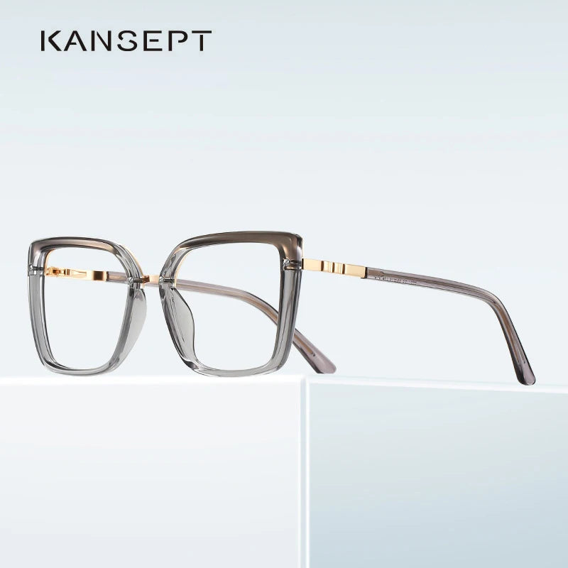 Kansept Women's Full Rim Square Polycarbonate Eyeglasses 2224 Full Rim Kansept   