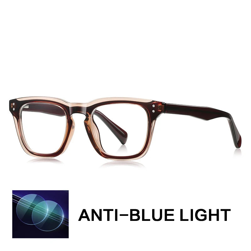 Gatenac Unisex Full Rim Square Tr 90 Titanium Reading Glasses Gxyj9022