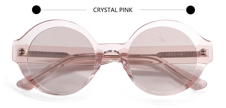 Esnbie Unisex Full Rim Round Thick Acetate Sunglasses 220071