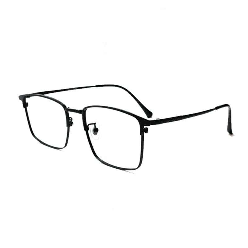 Kocolior Unisex Full Rim Big Square Titanium Eyeglasses 3010 Full Rim Kocolior Black  