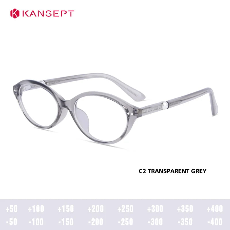 Kansept Women's Full Rim Oval Tr 90 Alloy Reading Glasses 77221