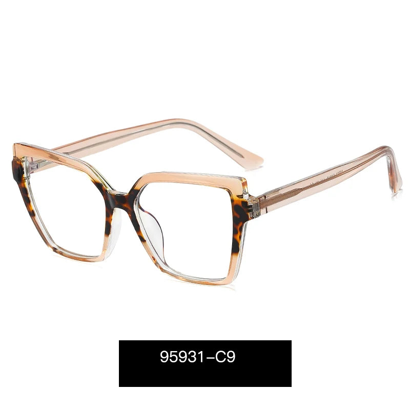 Handoer Women's Full Rim Square Cat Eye Tr 90 Alloy Eyeglasses 795931