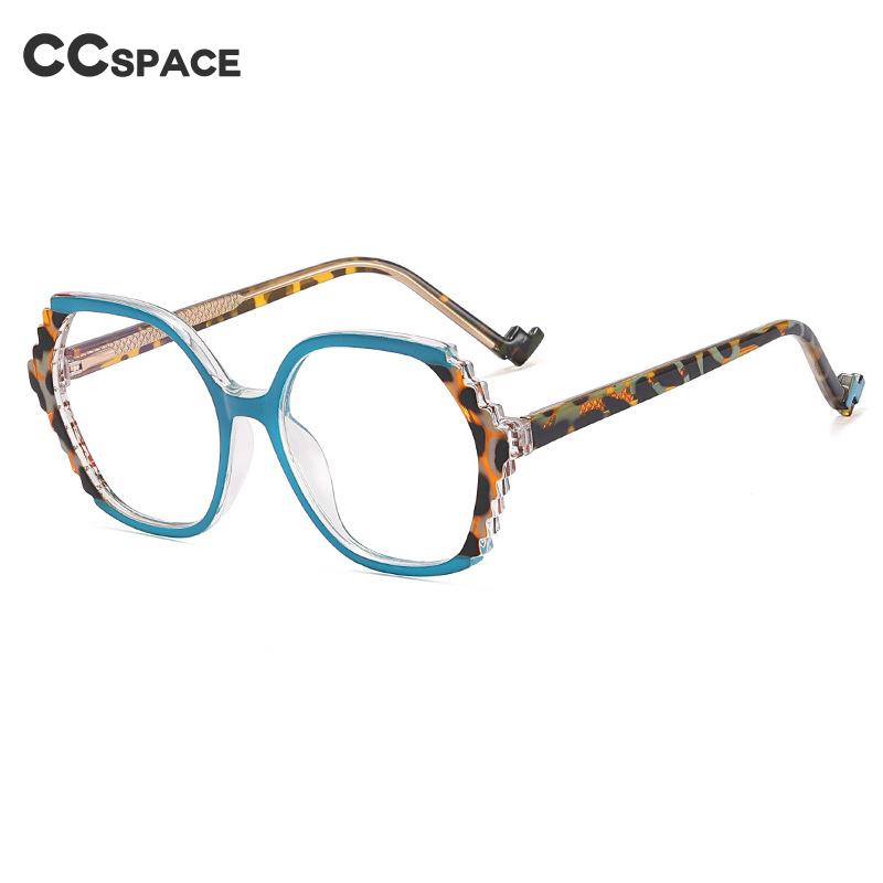CCSpace Women's Full Rim Round Tr 90 Titanium Eyeglasses 56484 Full Rim CCspace   