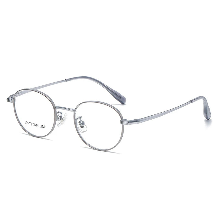 KatKani Women's Full Rim Oval Round Titanium Eyeglasses 98504 Full Rim KatKani Eyeglasses   