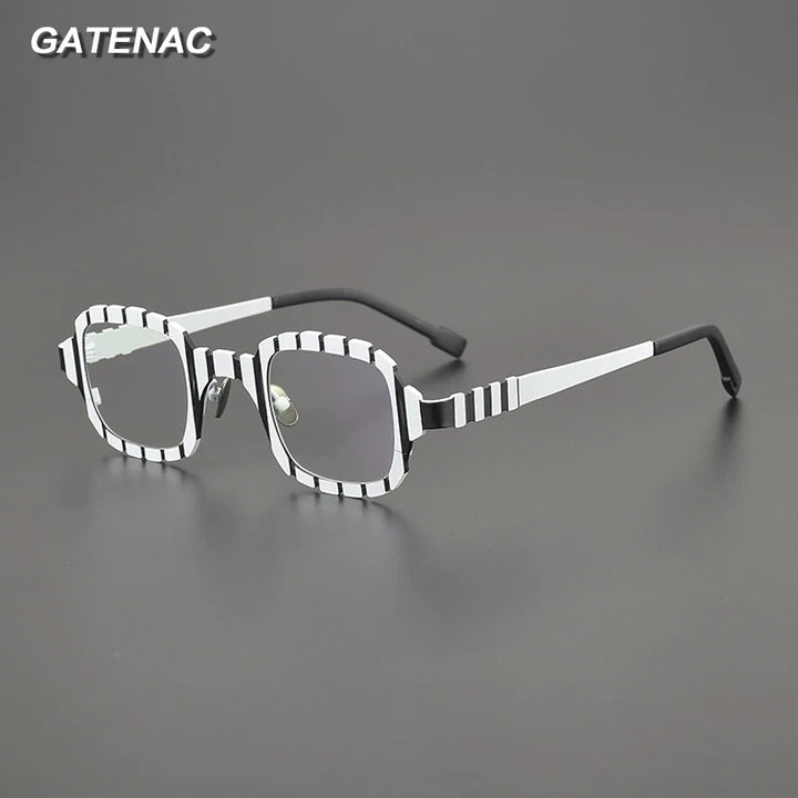 Gatenac Women's Full Rim Square Thick Titanium Eyeglasses G85901