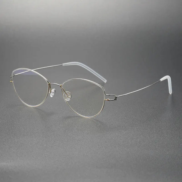 Bobbie Women Full Rim Cat Eye Titanium Eyeglasses Fuz 15