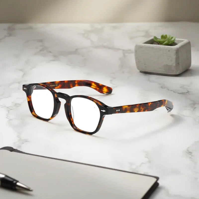 Black Mask Unisex Full Rim Square Acetate Eyeglasses BM-N034
