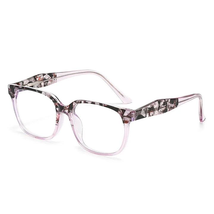 CCspace Women's Full Rim Square Polycarbonate Eyeglasses 301382 Full Rim CCspace Purple  