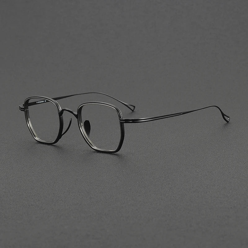 Muzz Unisex Full Rim Oval Polygon Titanium Eyeglasses 81233