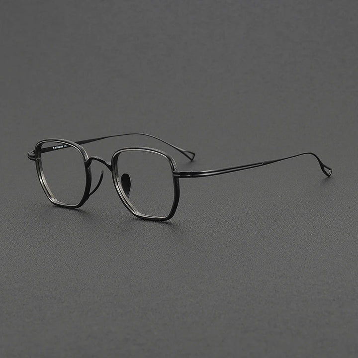 Muzz Unisex Full Rim Oval Polygon Titanium Eyeglasses 81233