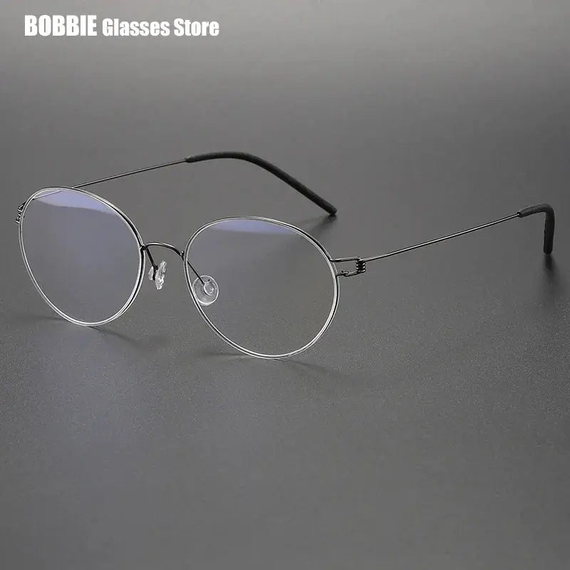 Bobbie 175343 Women’s Screwless Full Rim Oval Titanium Frames FuzWeb