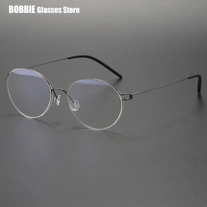 Bobbie 175343 Women’s Screwless Full Rim Oval Titanium Frames FuzWeb