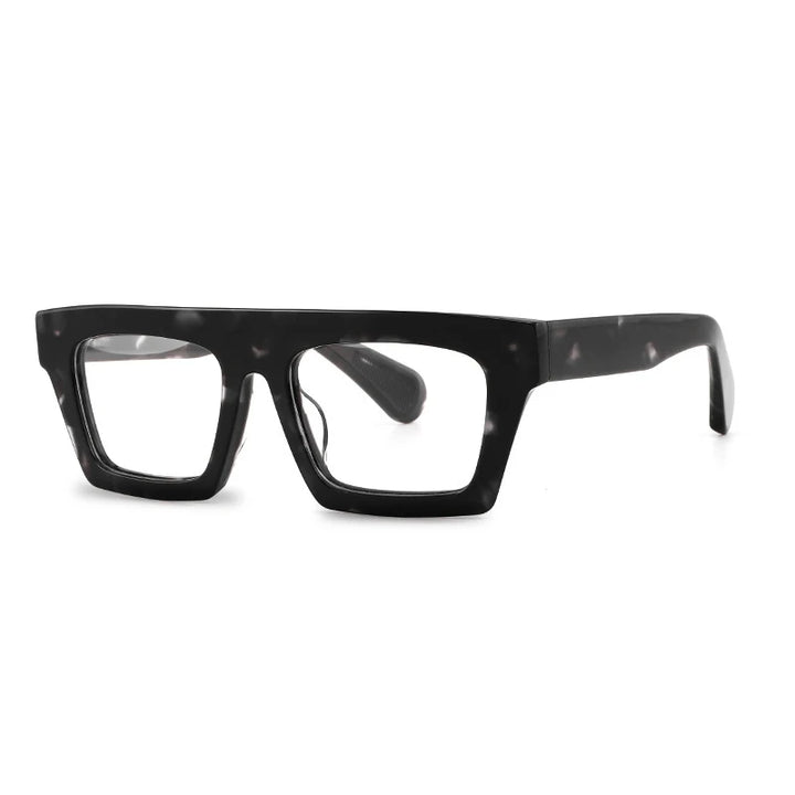 Gatenac Unisex Full Rim Square Acetate Eyeglasses Gxyj-1176 Full Rim Gatenac Gray Tortoiseshell  