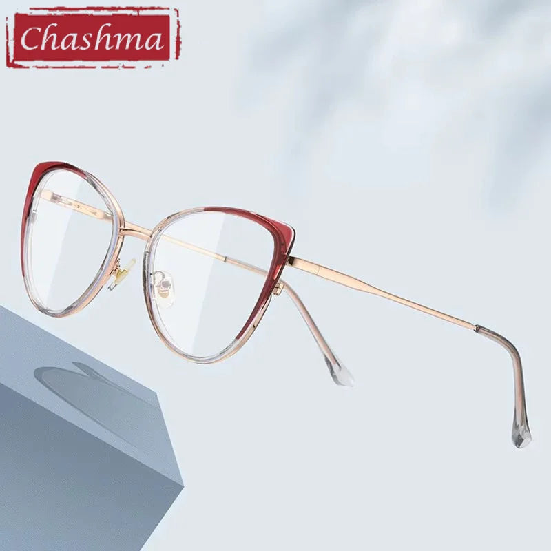 Chashma Women's Full Rim Oval Cat Eye Tr 90 Titanium Eyeglasses 87241
