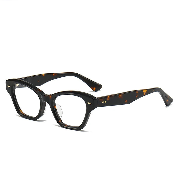 Black Mask Unisex Full Rim Cat Eye Acetate Eyeglasses 42135 Full Rim Black Mask Tortoise  