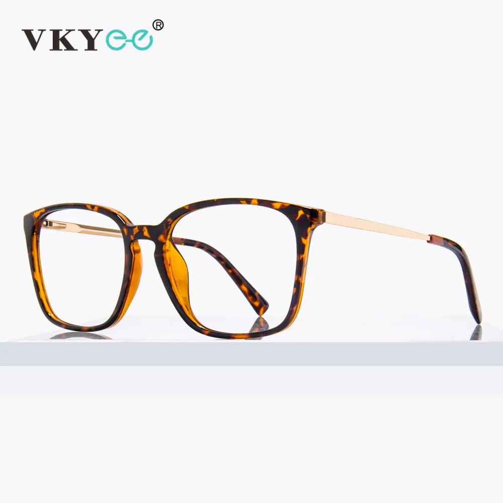 Vicky Men's Full Rim Square Tr 90 Titanium Reading Eyeglasses 2079 Reading Glasses Vicky   