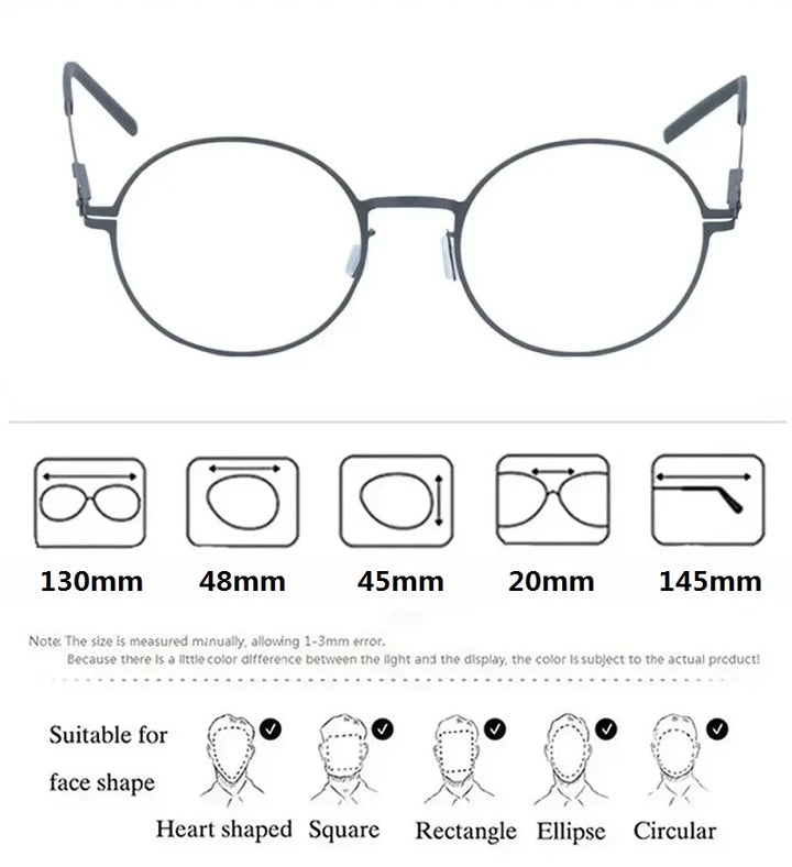 Bobbie Women's Full Rim Round Screwless Hinge Steel Eyeglasses 204548