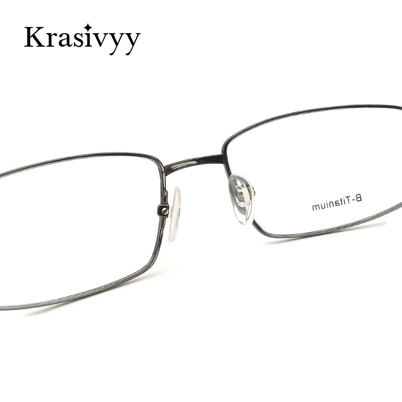 Krasivyy Mens Full Rim Square Titanium Eyeglasses Kr14023 Full Rim Krasivyy   