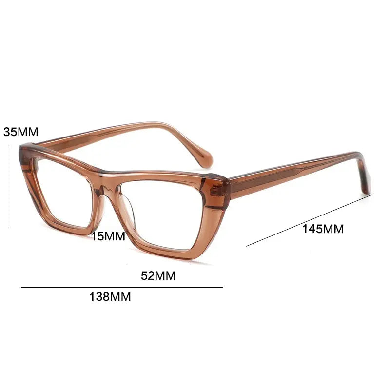 Gatenac Women's Full Rim Square Cat Eye Acetate Eyeglasses 882217 Gatenac