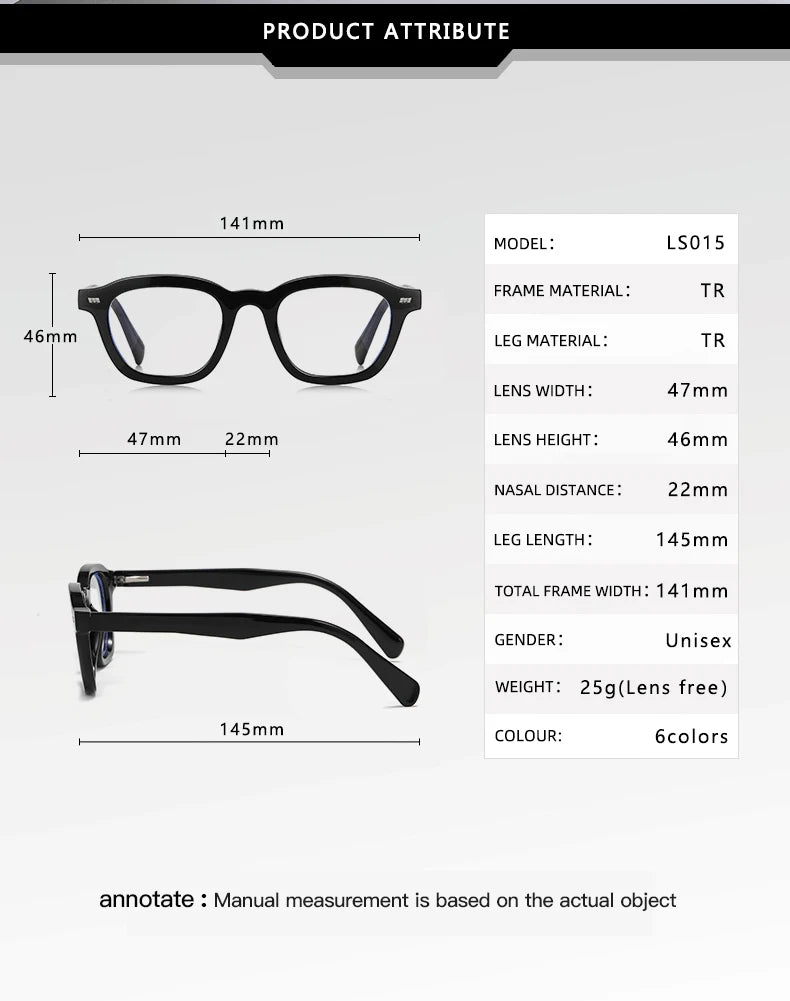 Vicky Unisex Full Rim Square Tr 90 Titanium Reading Glasses 97015