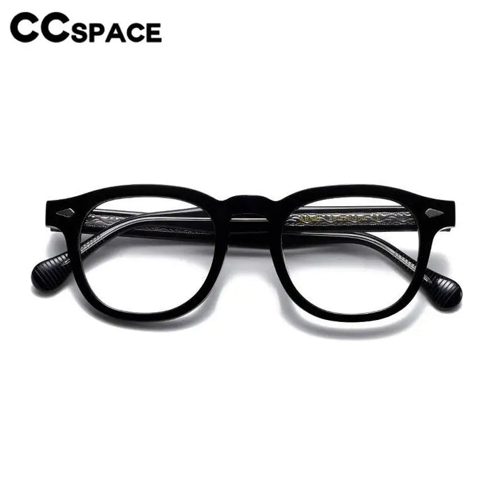 CCSpace Unisex Full Rim Square Acetate Eyeglasses 57314 Full Rim CCspace   