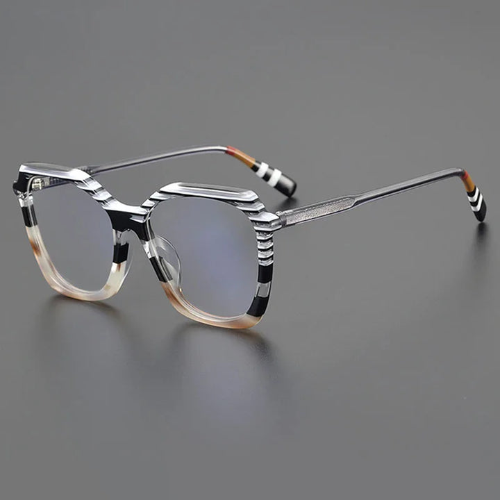 Nobler Unisex Full Rim Irregular Cat Eye Acetate Eyeglasses H022 Full Rim Nobler C3  