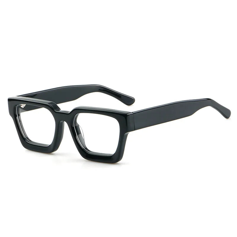 Brightzone Unisex Full Rim Square Thick Acetate Eyeglasses 1439 Full Rim Brightzone   