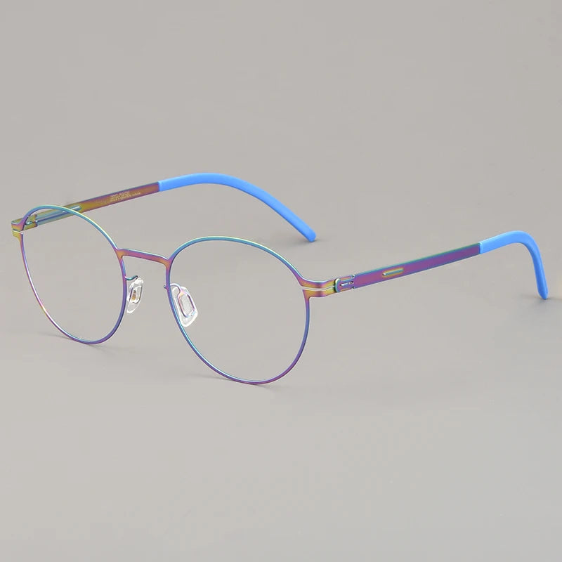 Bobbie Women's Full Rim Round Screwless Steel Eyeglasses 494420