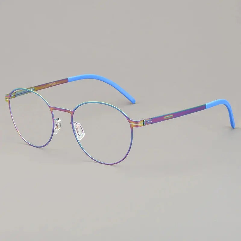 Bobbie 494420 Women’s 131mm  Full Rim Round Stainless Steel Frames FuzWeb