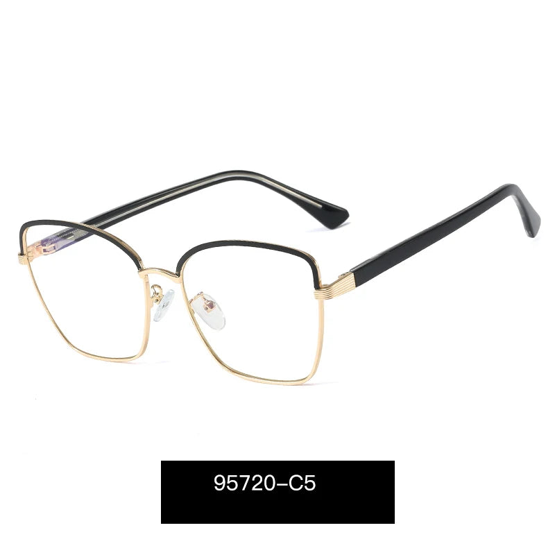 Handoer Women's Full Rim Square Cat Eye Tr 90 Alloy Eyeglasses 95720