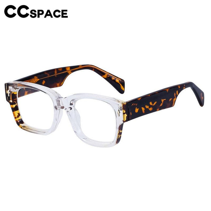 CCSpace Unisex Full Rim Square Tr 90 Titanium Eyeglasses 56737 Full Rim CCspace   