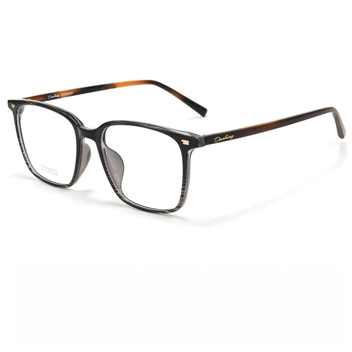 Yimaruili Unisex Full Rim Square Ultem Tr 90 Alloy Eyeglasses 631038