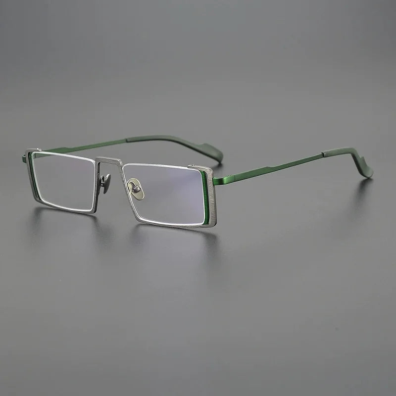 Nobler Unisex Semi Rim Square Titanium Eyeglasses 18780 Semi Rim Nobler C3  