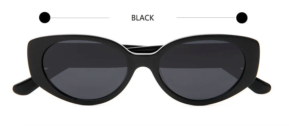 Esnbie Unisex Full Rim Oval Thick Temple Acetate Sunglasses 240161