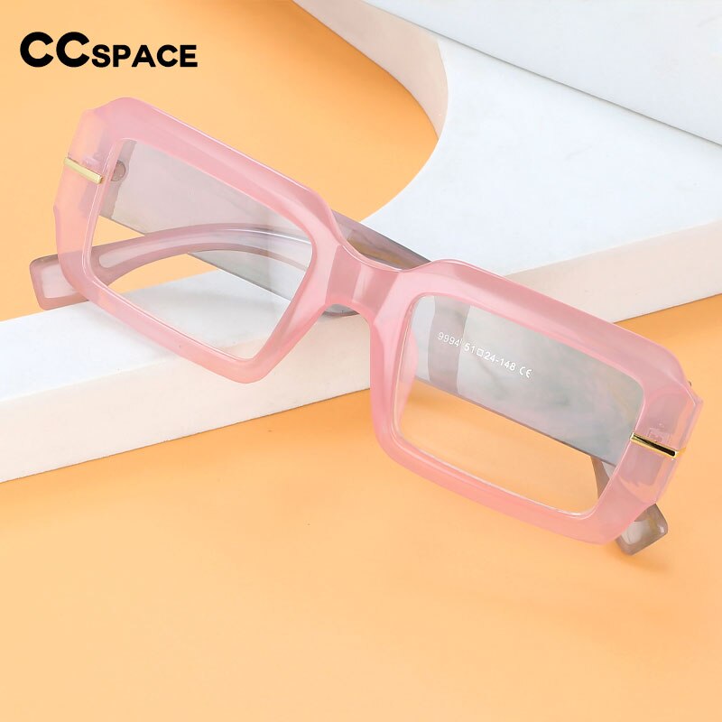 CCSpace Unisex Full Rim Rectangle Tr 90 Rivet Eyeglasses 56340 Full Rim CCspace   