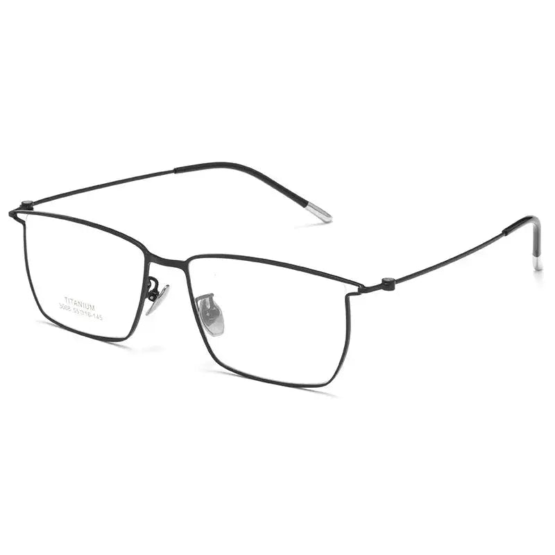 Aror Unisex Full Rim Brow Line Square Titanium Eyeglasses 30087.